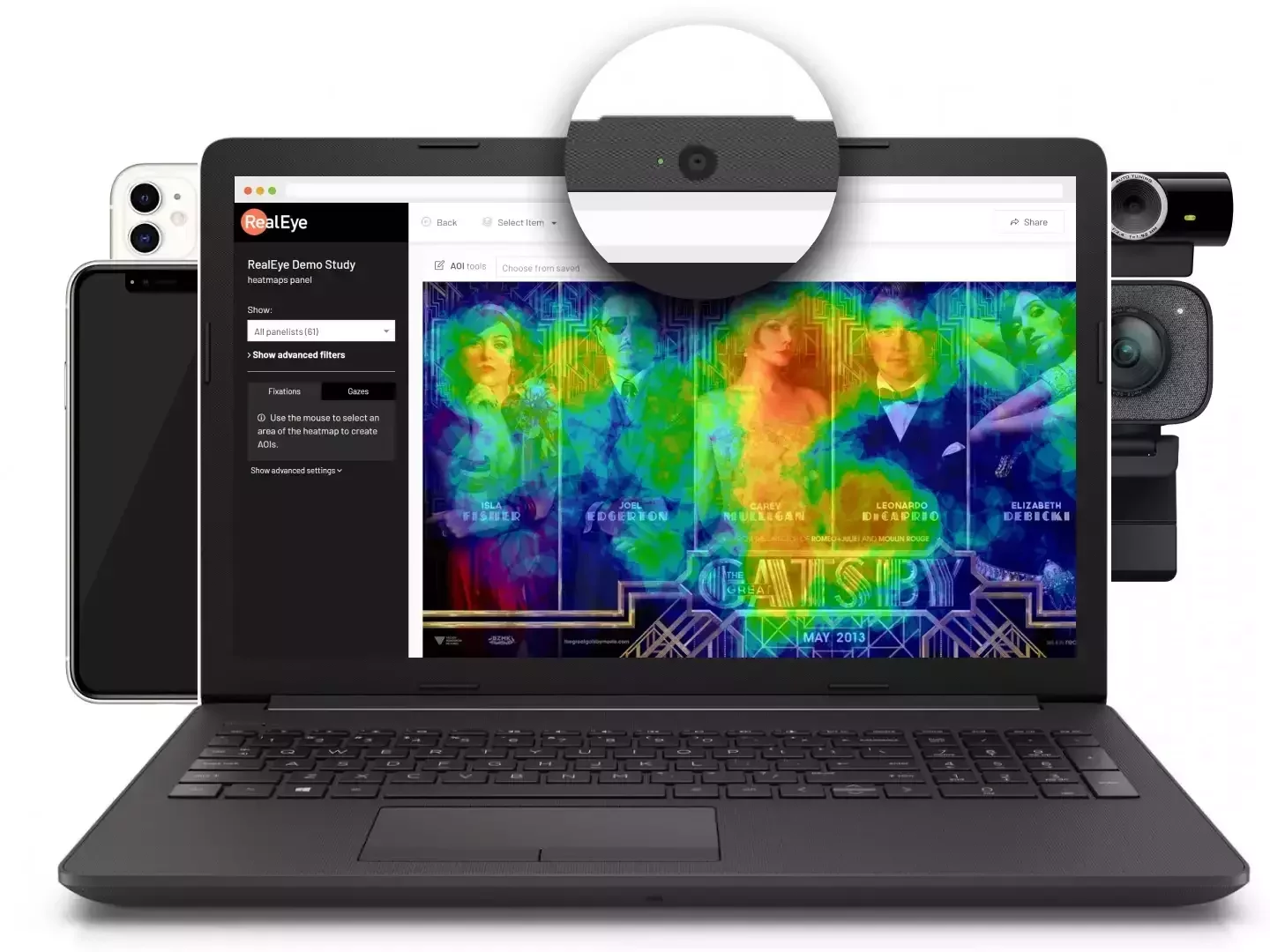 eyetracking webcams heatmap